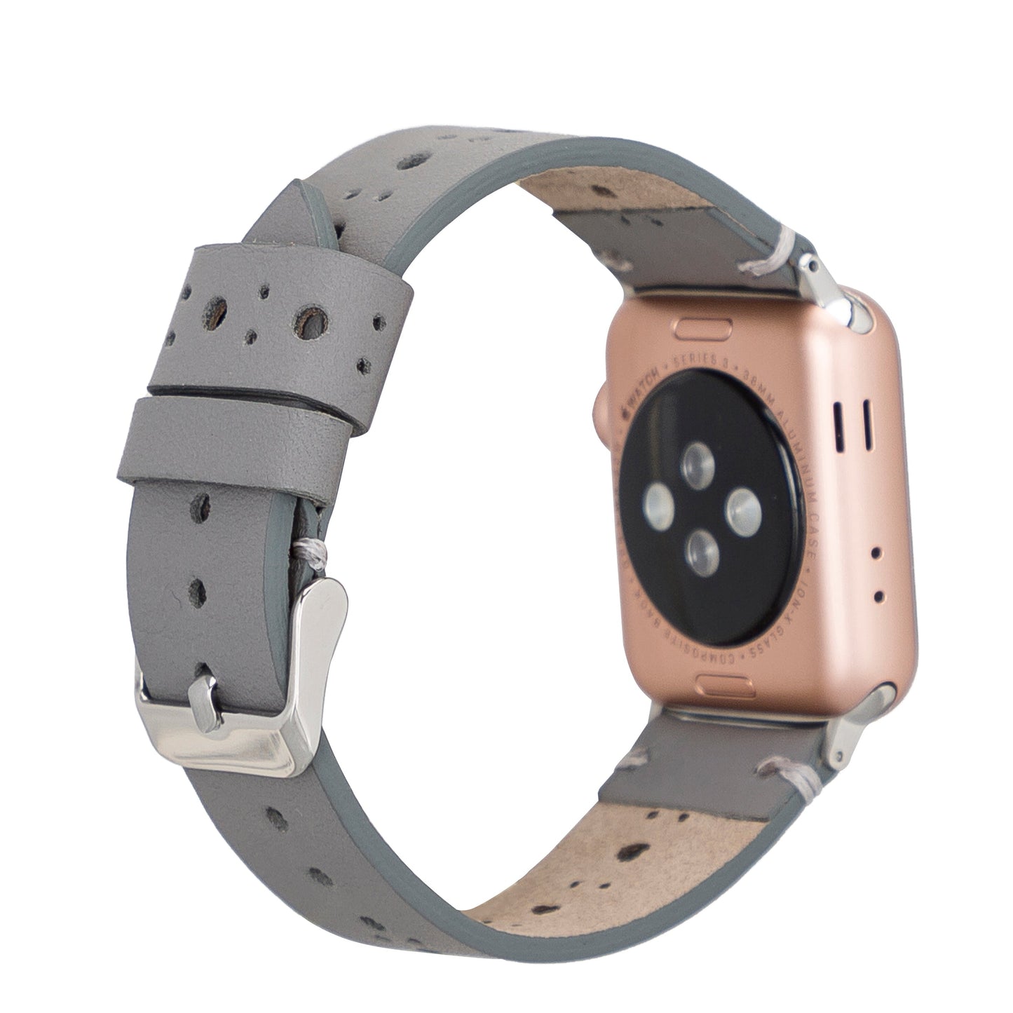 Apple Watch Compatible Leather Band RST9-BA8 Gray