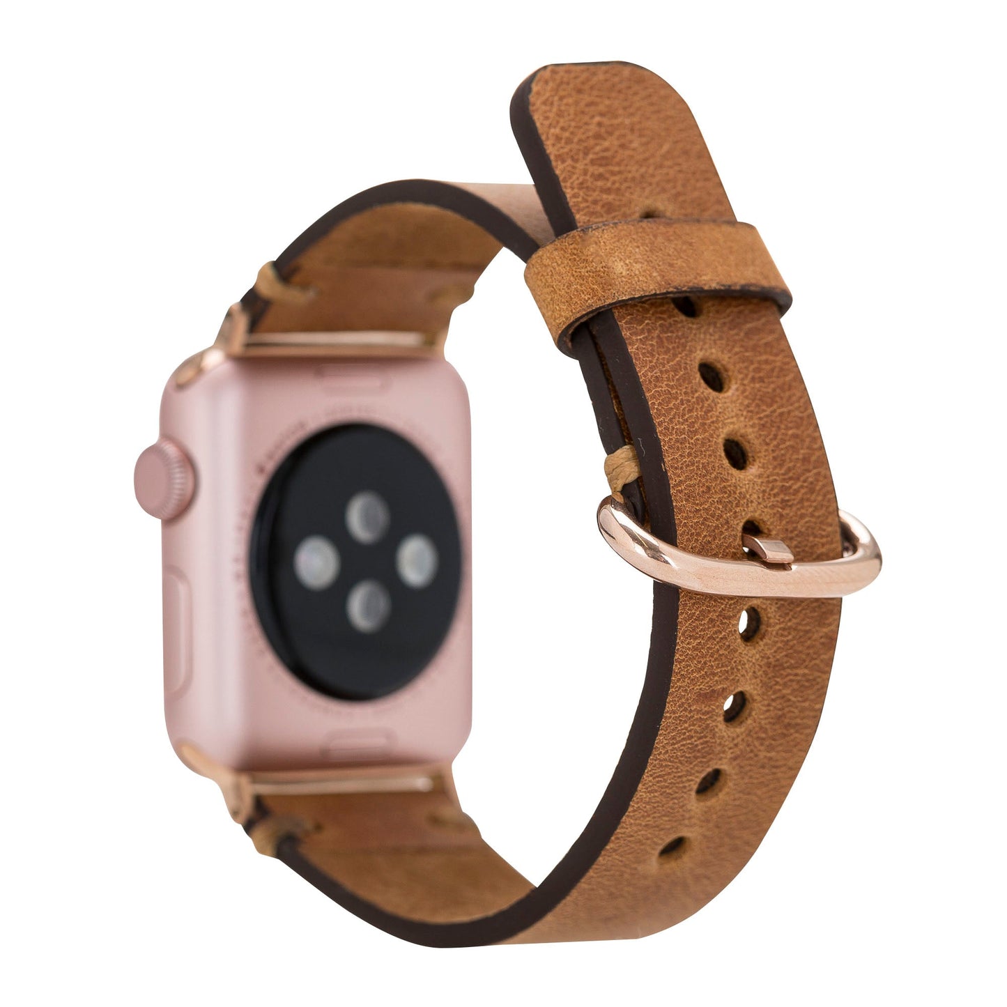 Apple Watch Compatible Leather Band Roma G19 Tan