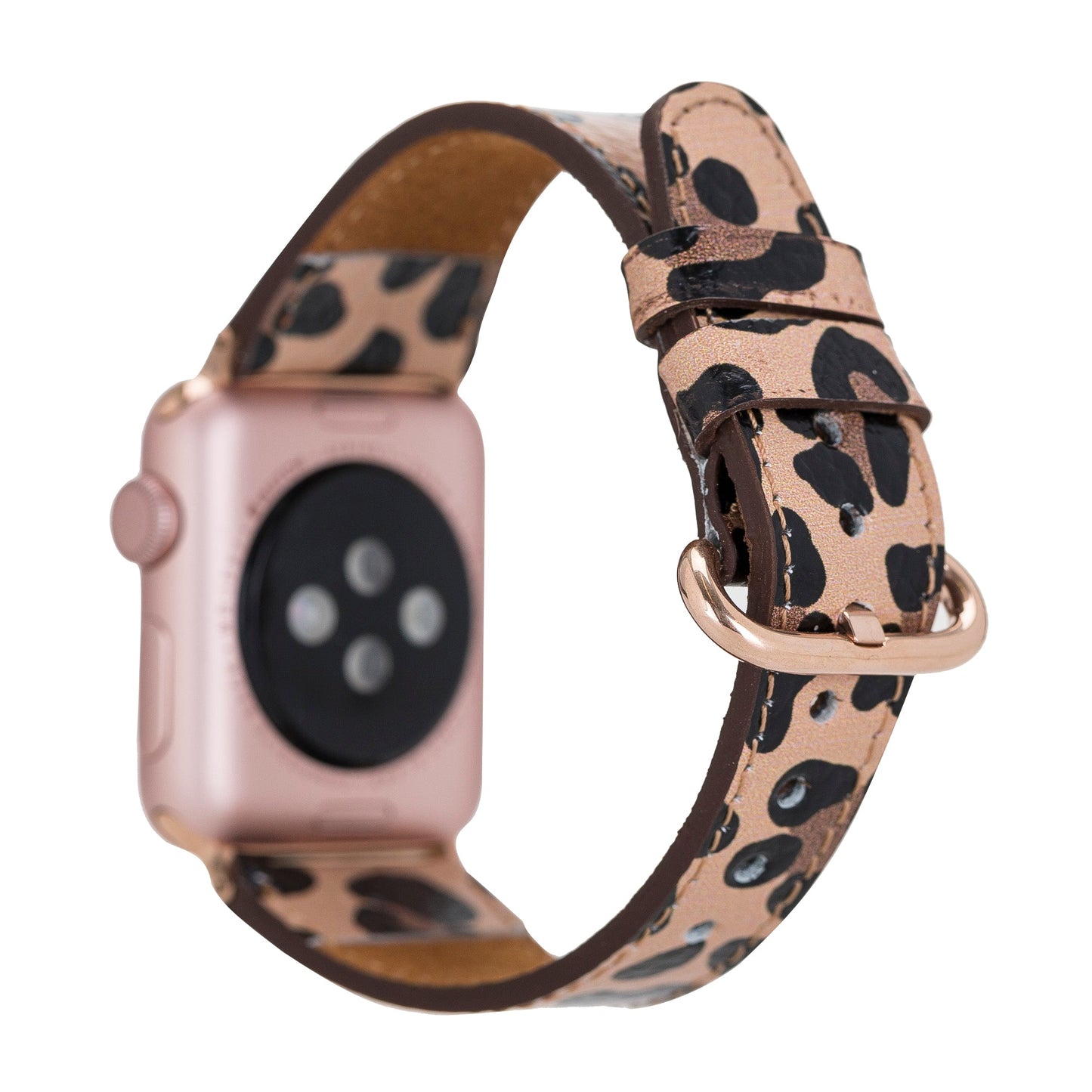 Apple Watch Compatible Leather Band Roman Leopard