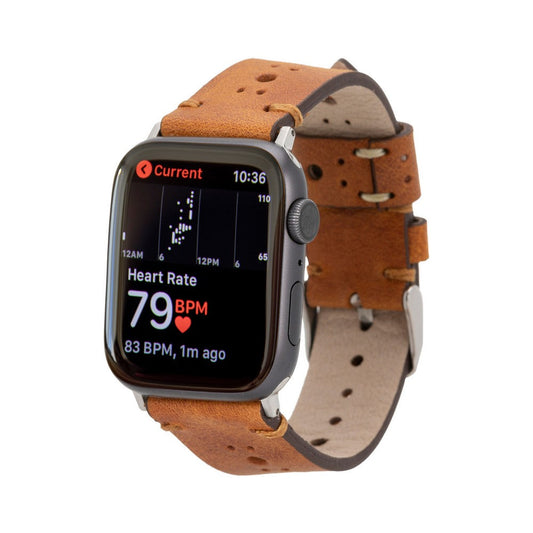 Apple Watch Uyumlu Deri Kordon, Spor, Antik Taba