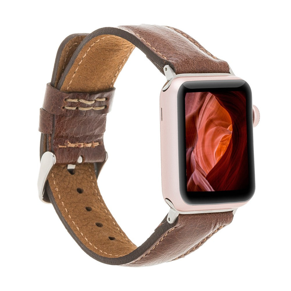 Apple Watch Compatible Leather Band, Caramel