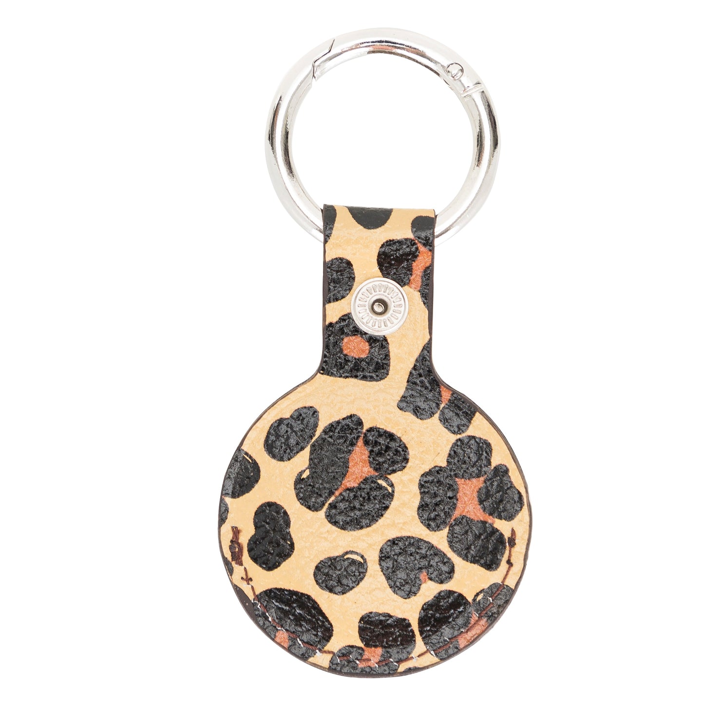 Apple AirTag Compatible Leather Keychain Arta LEO NE Brown