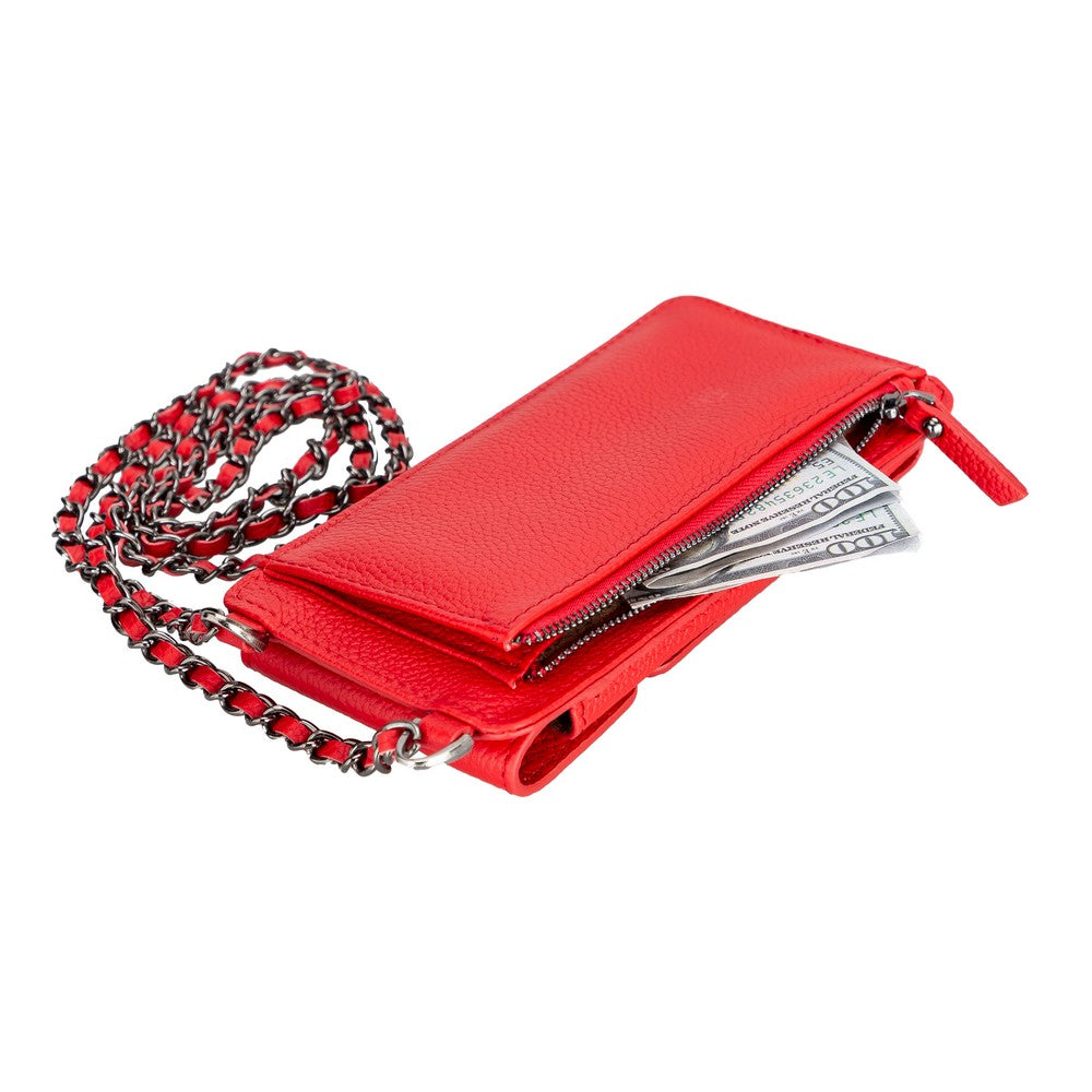 Avjin 6.9 inch Compatible Leather Case with Wallet Strap ERC2 Red