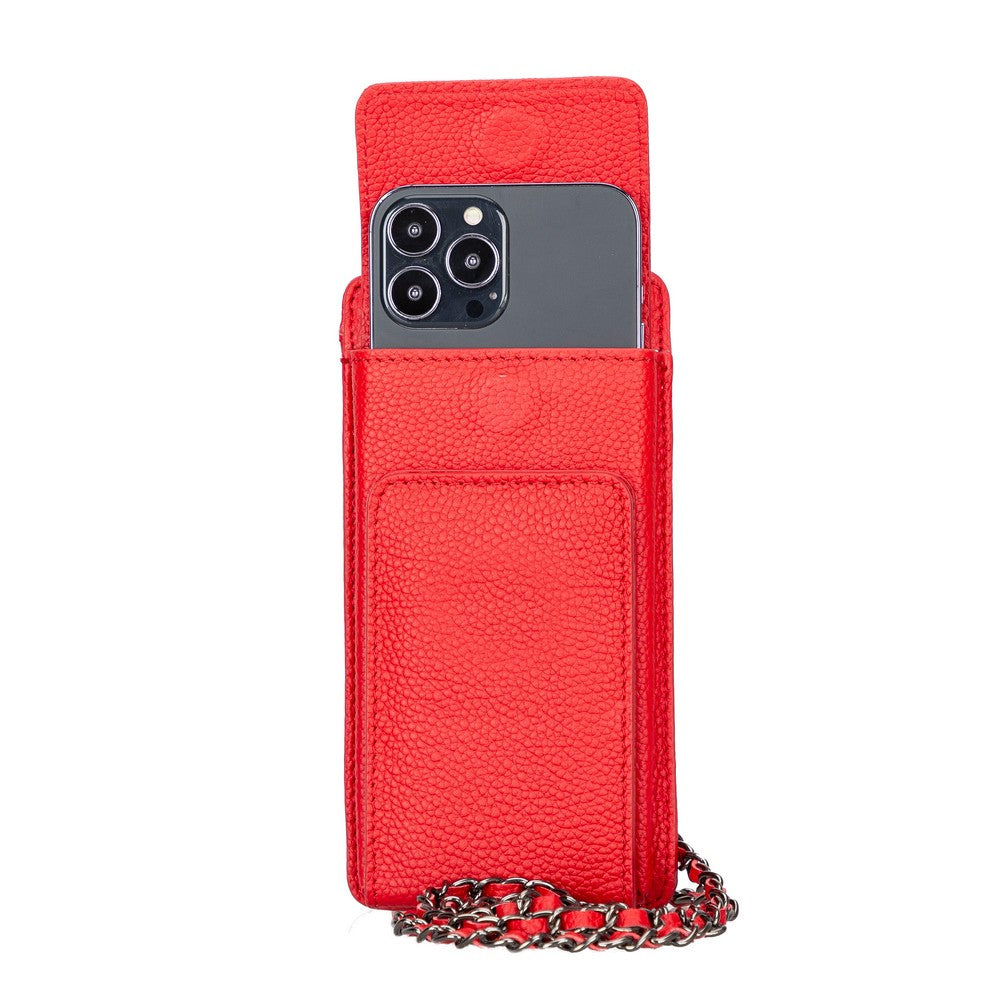 Avjin 6.9 inch Compatible Leather Case with Wallet Strap ERC2 Red