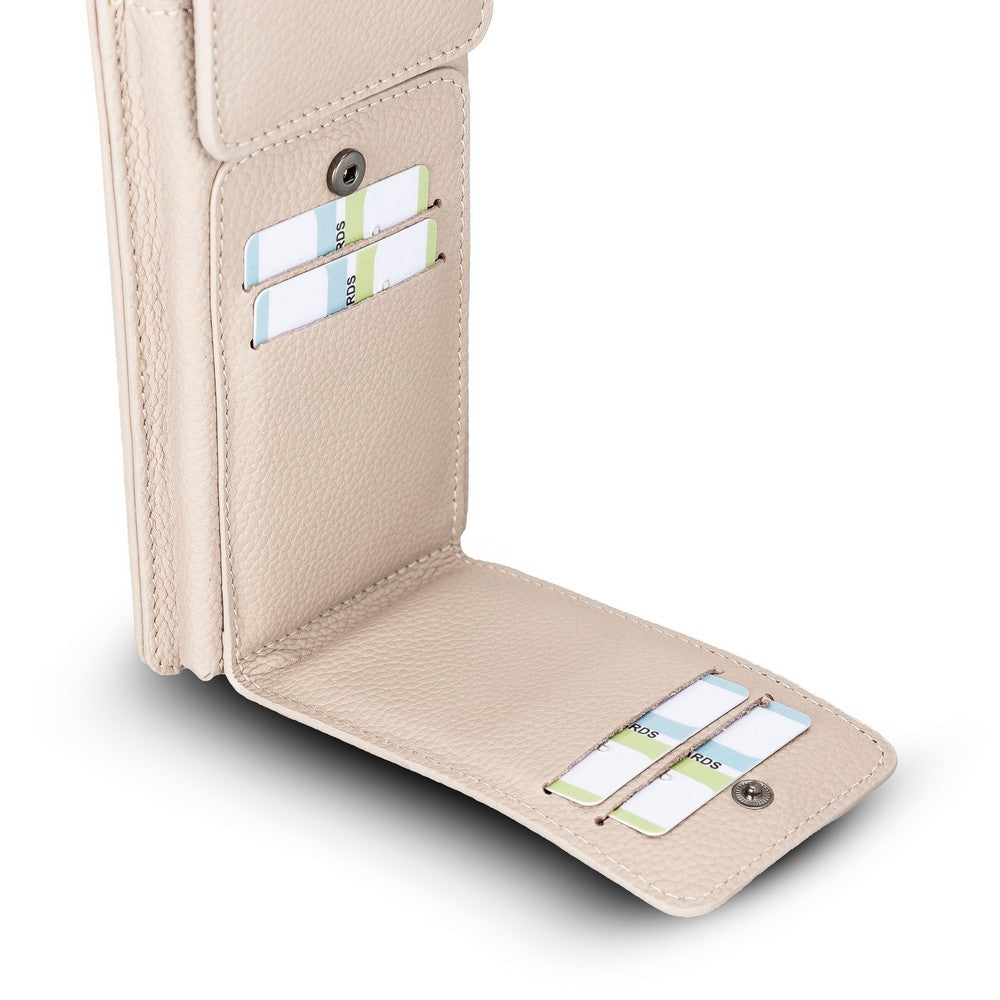 Avjin 6.9 inch Compatible Leather Case with Wallet Strap ERC3 Beige