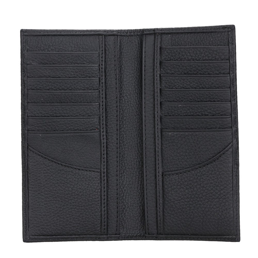 Beartriz Wallet, 16 Card compartments, Textured Black