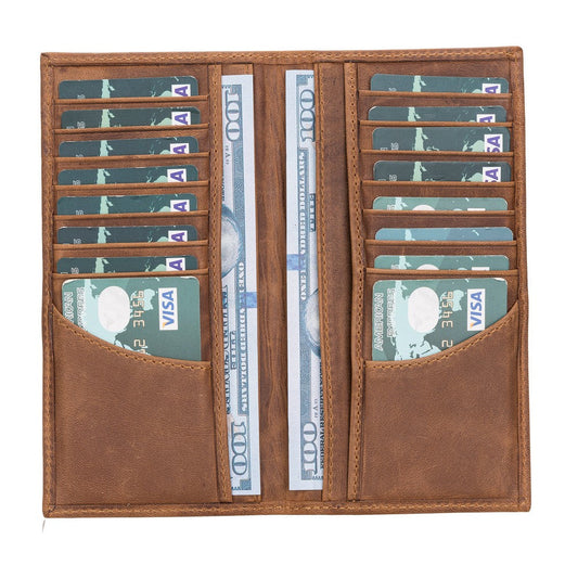 Beartriz Wallet, 16 Card compartments, Antique Brown