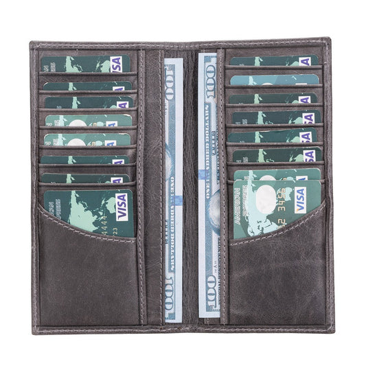 Beartriz Wallet, 16 Card compartments, Antique Gray