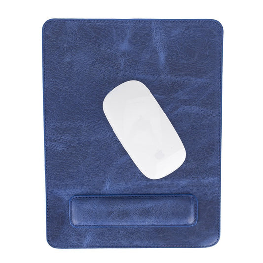 Comfy Wristband Leather Mouse Pad G21 Blue