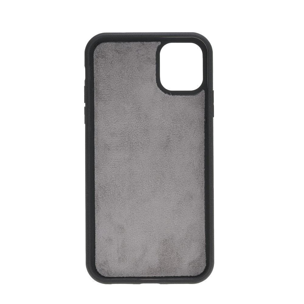 Apple iPhone 11 Compatible Leather Wallet Case RST9 Gray