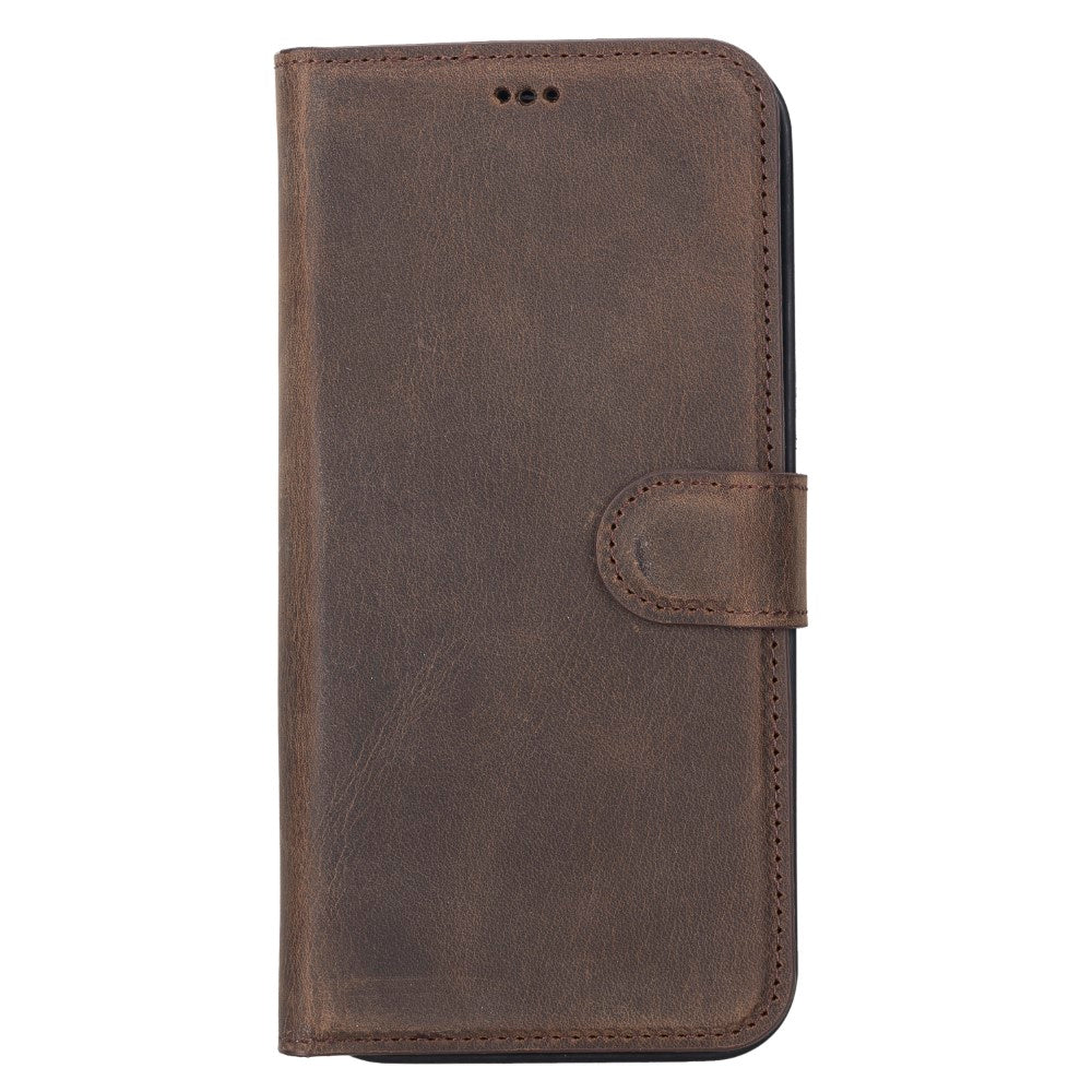 Apple iPhone 13 Pro Max Compatible Leather Wallet Case G6 Brown