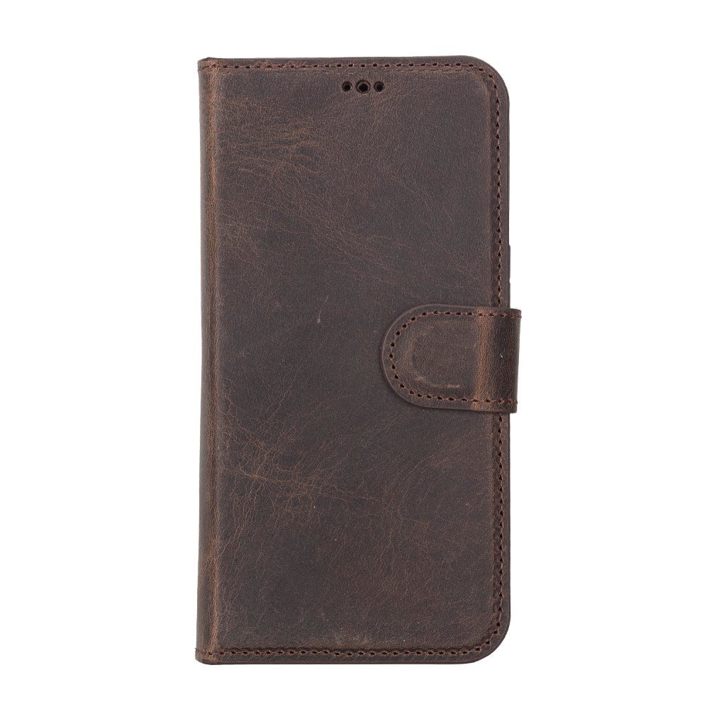 Apple iPhone 13 Pro Compatible Leather Wallet Case G6 Brown