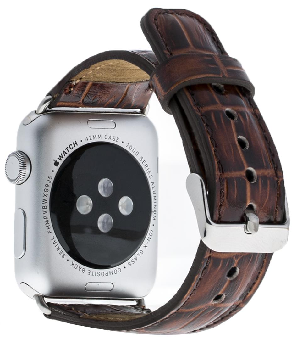 Apple Watch Compatible Leather Band Croco YK06