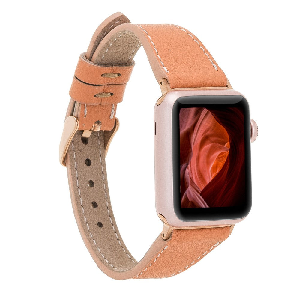 Apple Watch Compatible Leather Band Stitched NU3