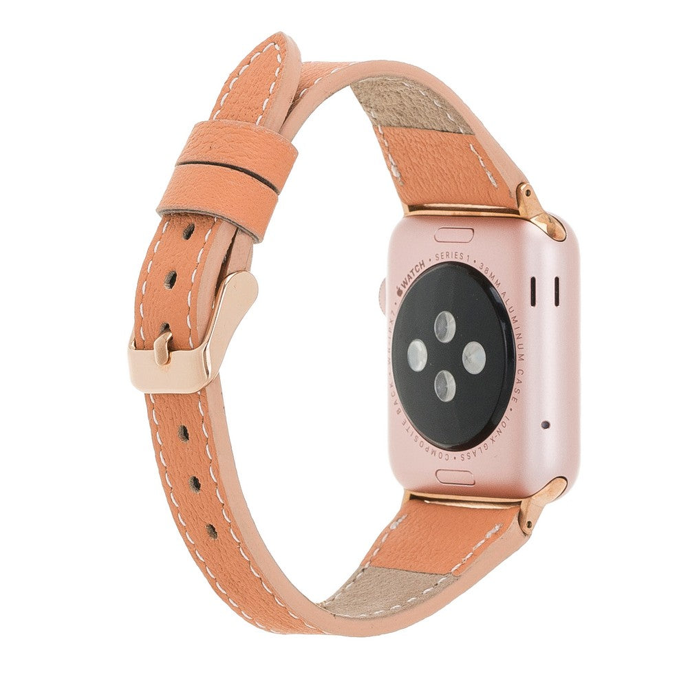 Apple Watch Compatible Leather Band Stitched NU3