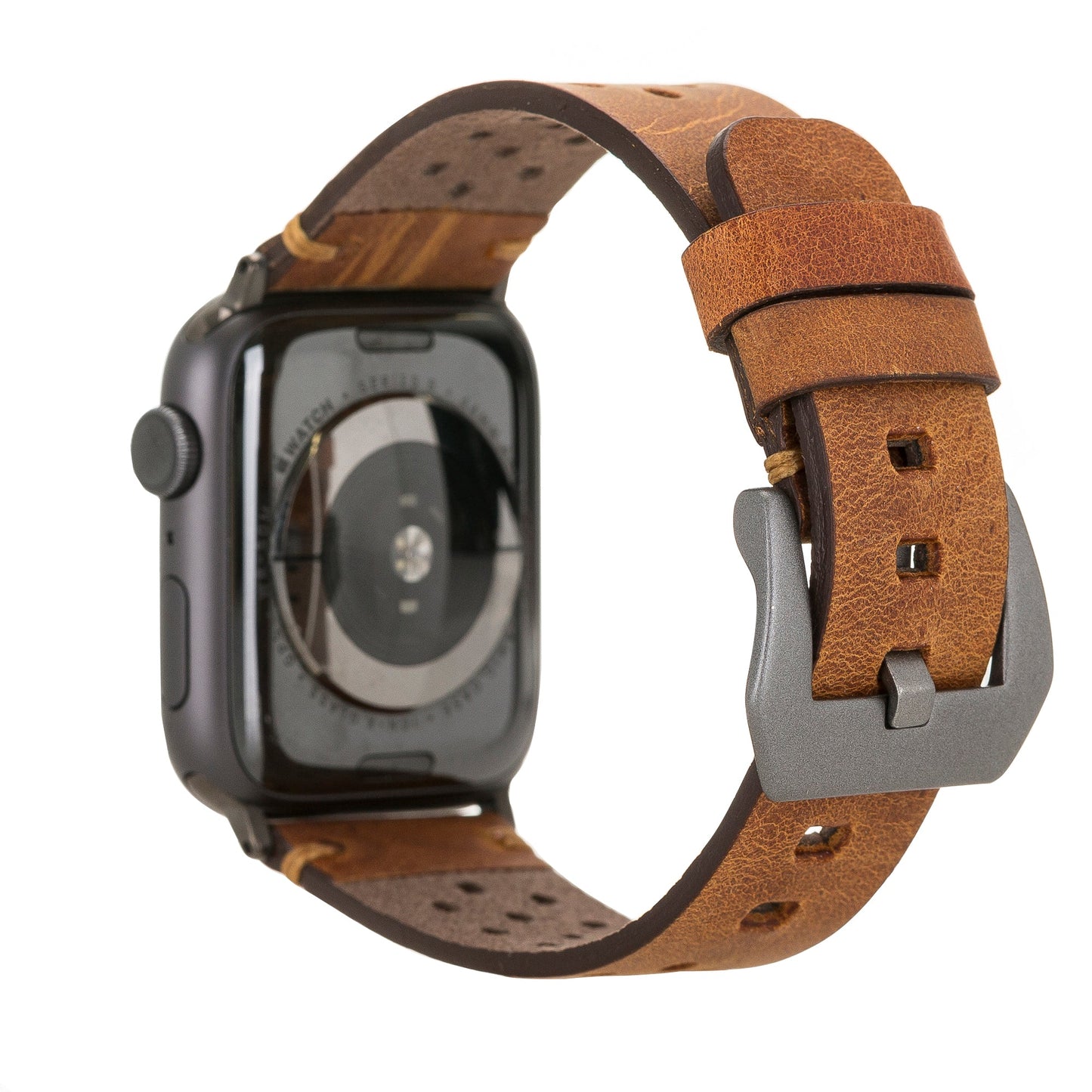 Apple Watch Compatible Leather Band Vigo G19 Tan