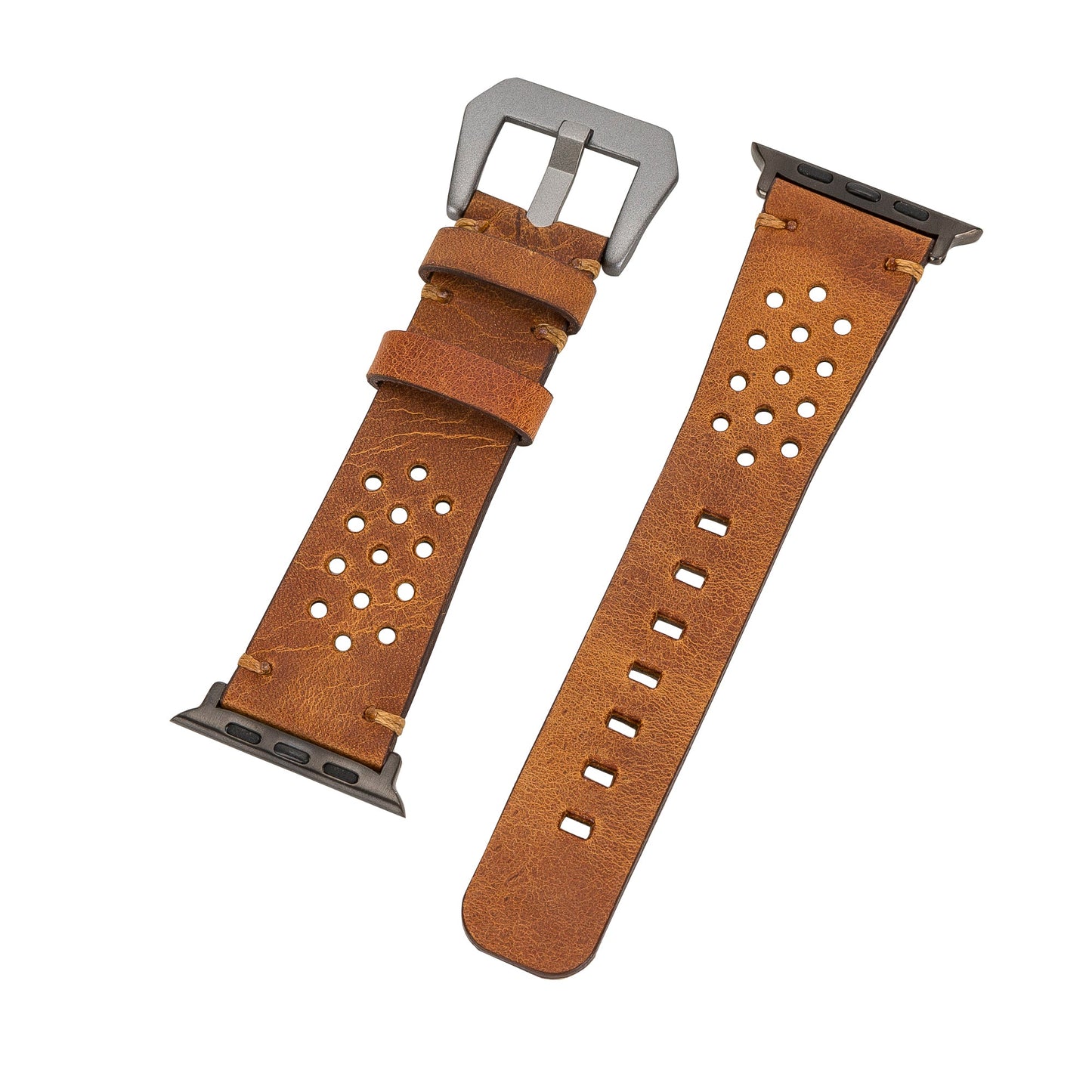 Apple Watch Compatible Leather Band Vigo G19 Tan