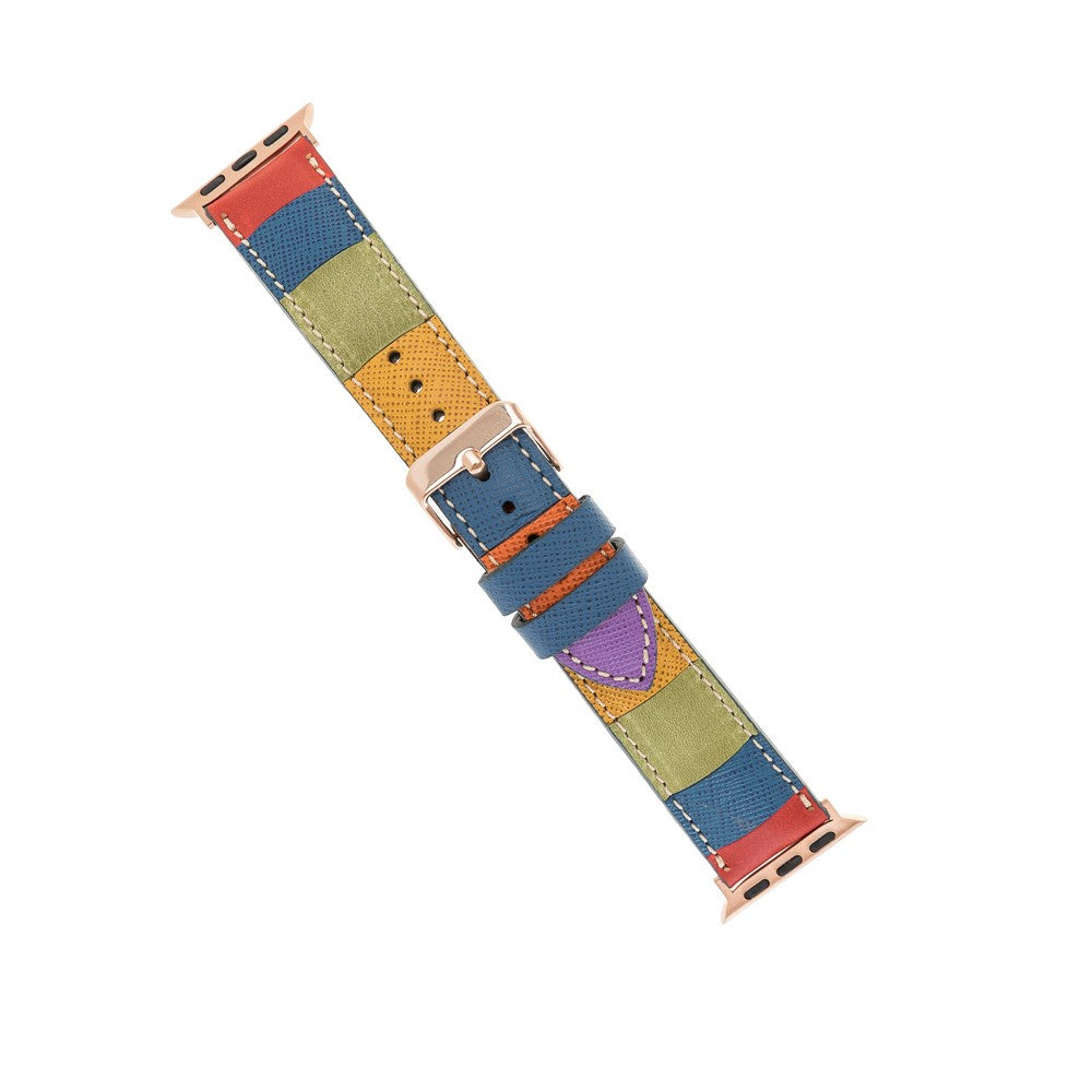 Apple Watch Compatible Leather Band Rainbow