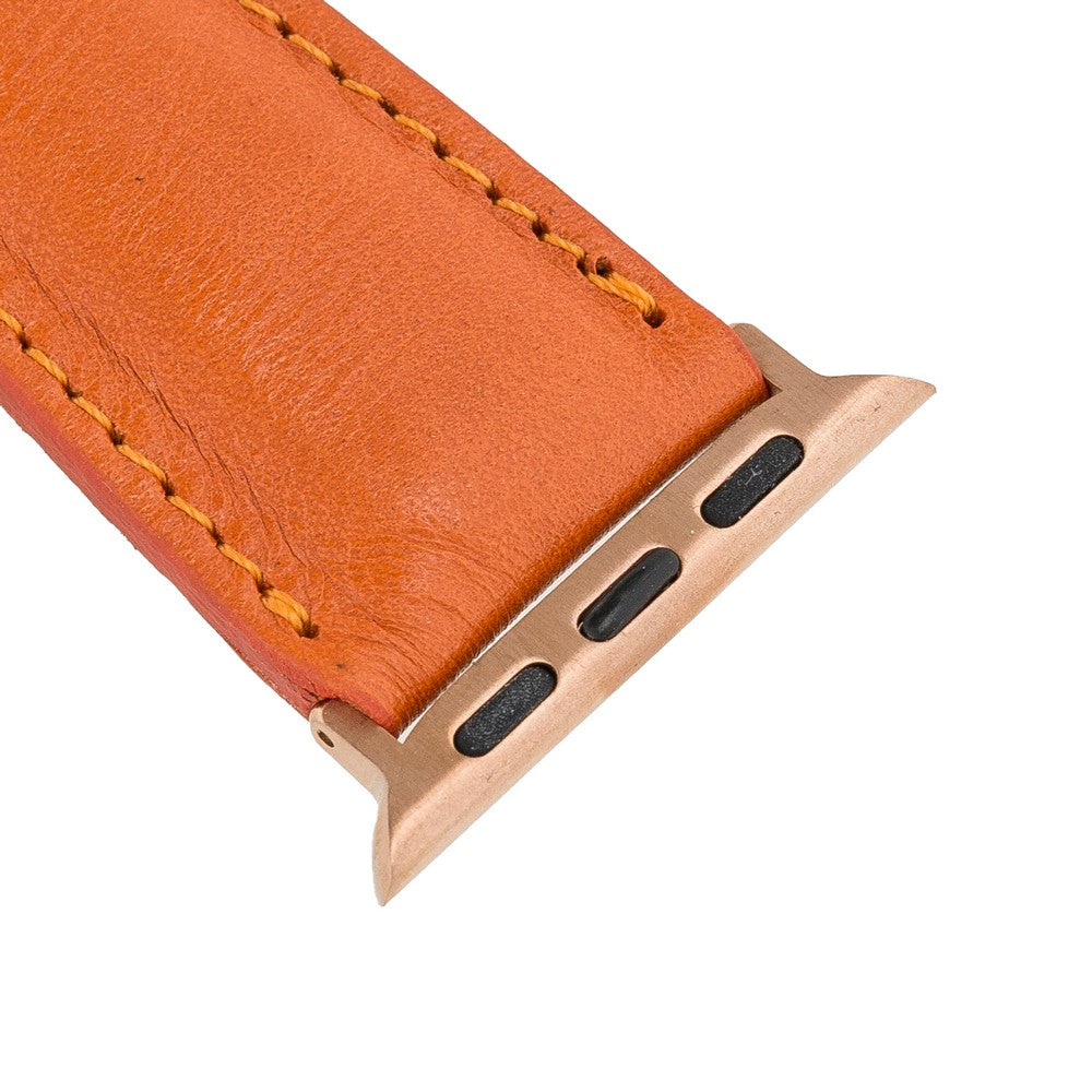 Apple Watch Compatible Leather Band F5 Tan