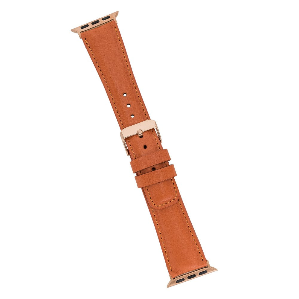 Apple Watch Compatible Leather Band F5 Tan