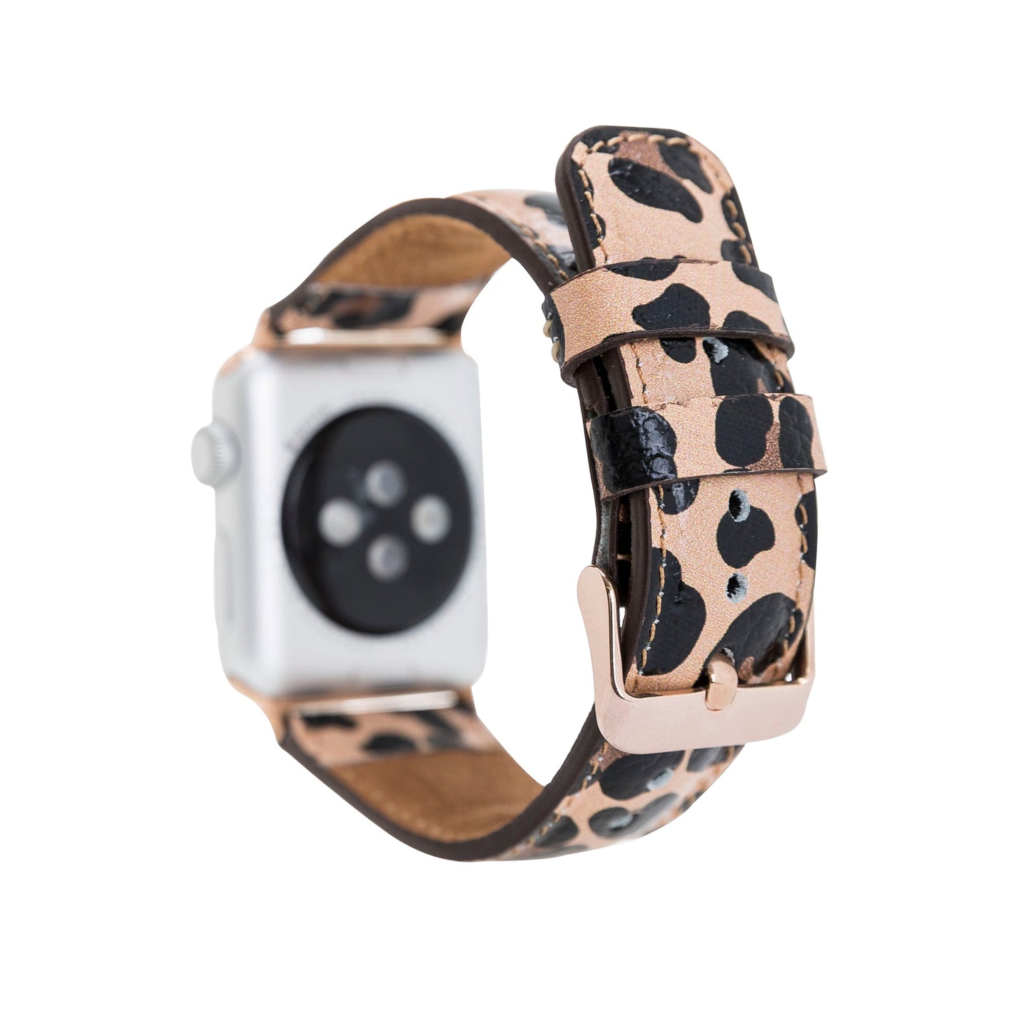 Apple Watch Compatible Leather Band Leopard NE