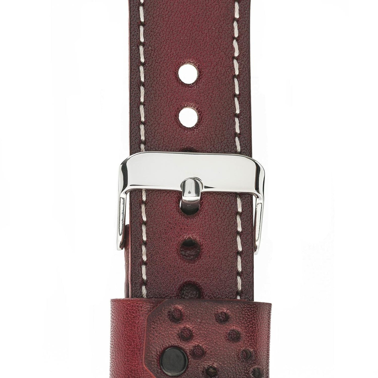 Apple Watch Compatible Leather Band SM25 Claret Red