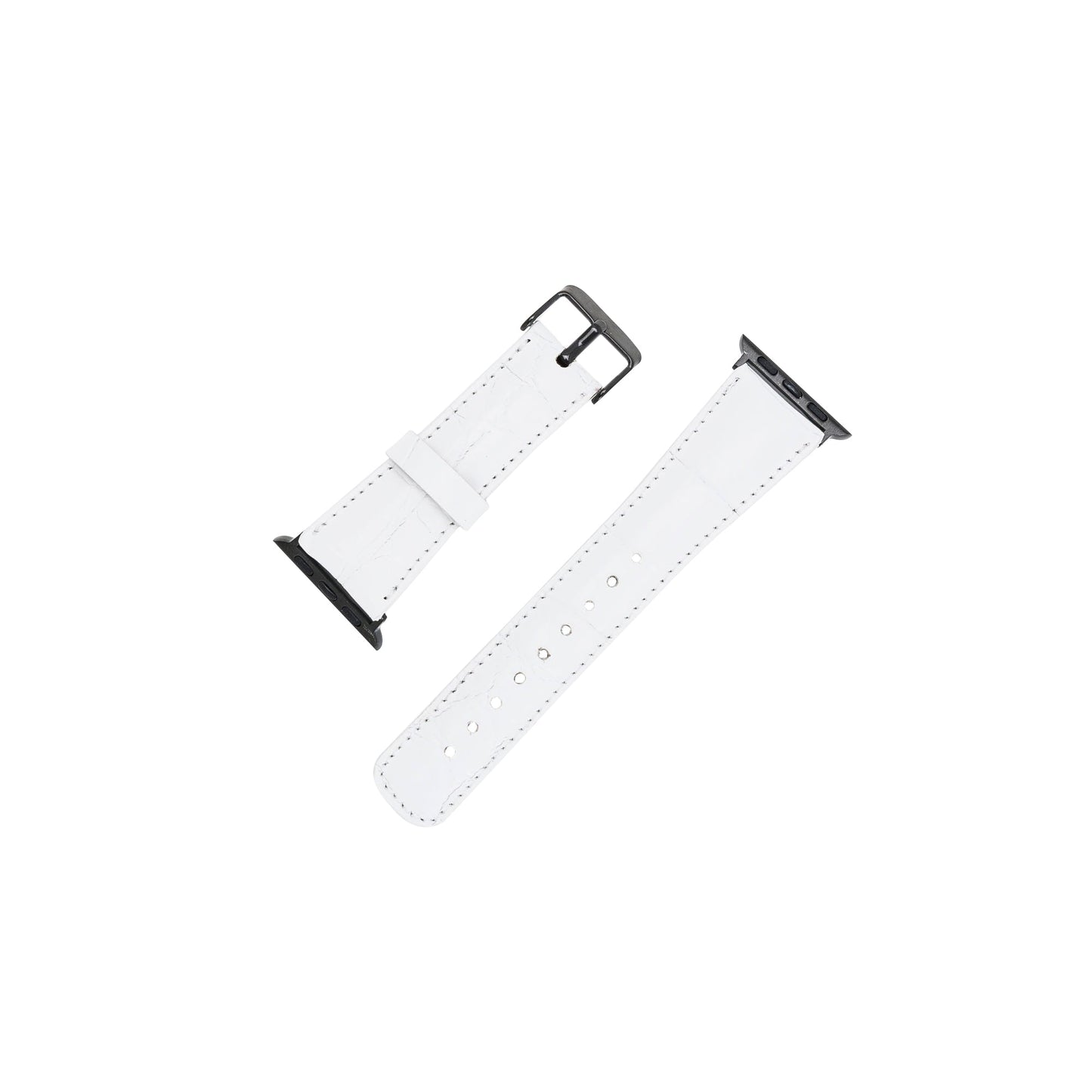 Apple Watch Compatible Leather Band F3 White