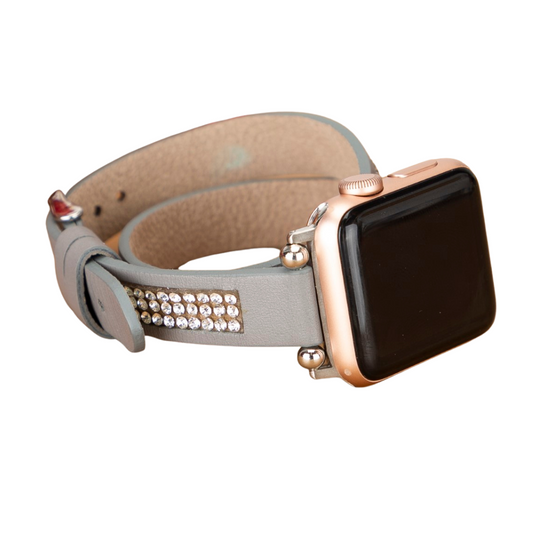 Apple Watch Compatible Leather Band with DT Stone RST9