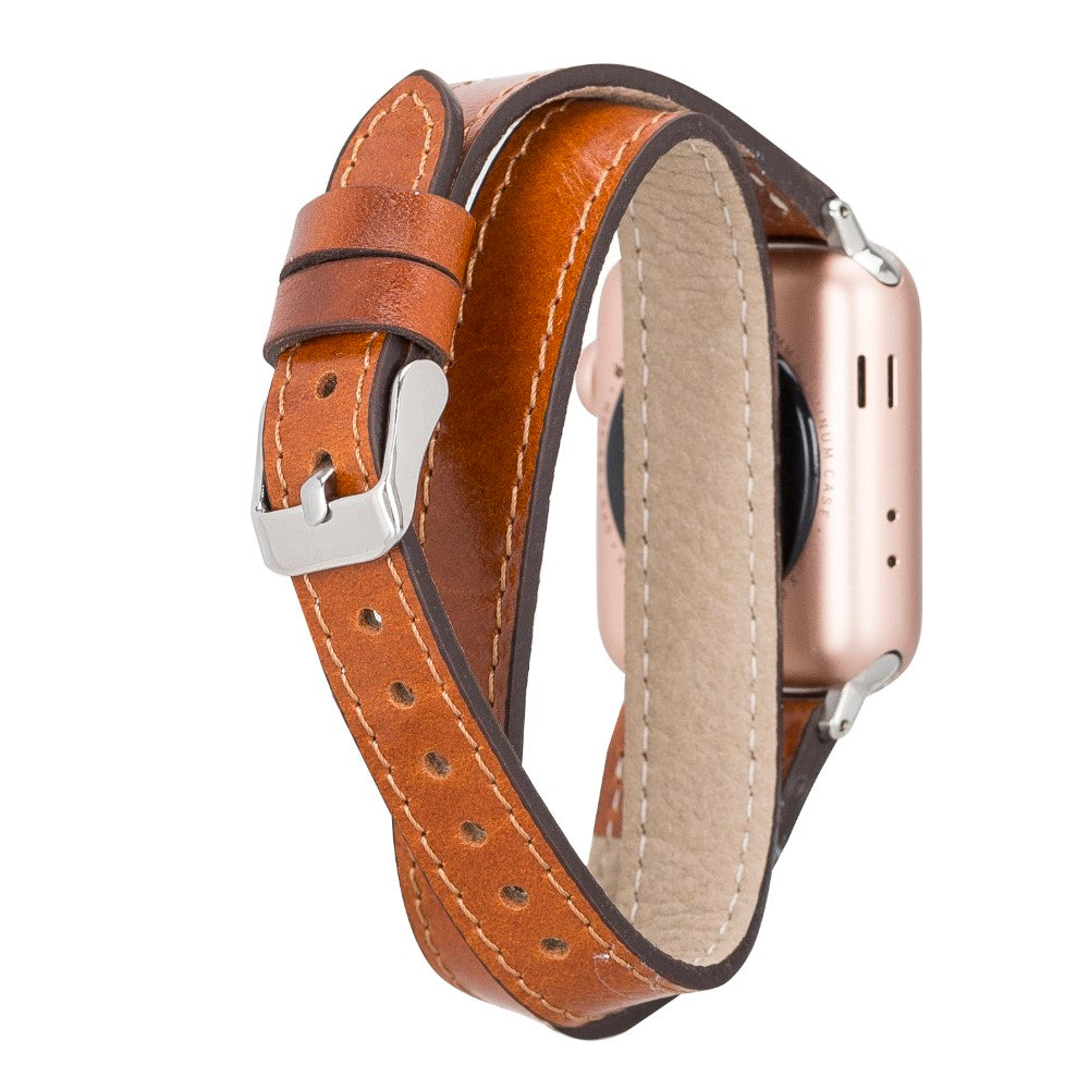 Apple Watch Compatible Leather Band Slim DT QUA