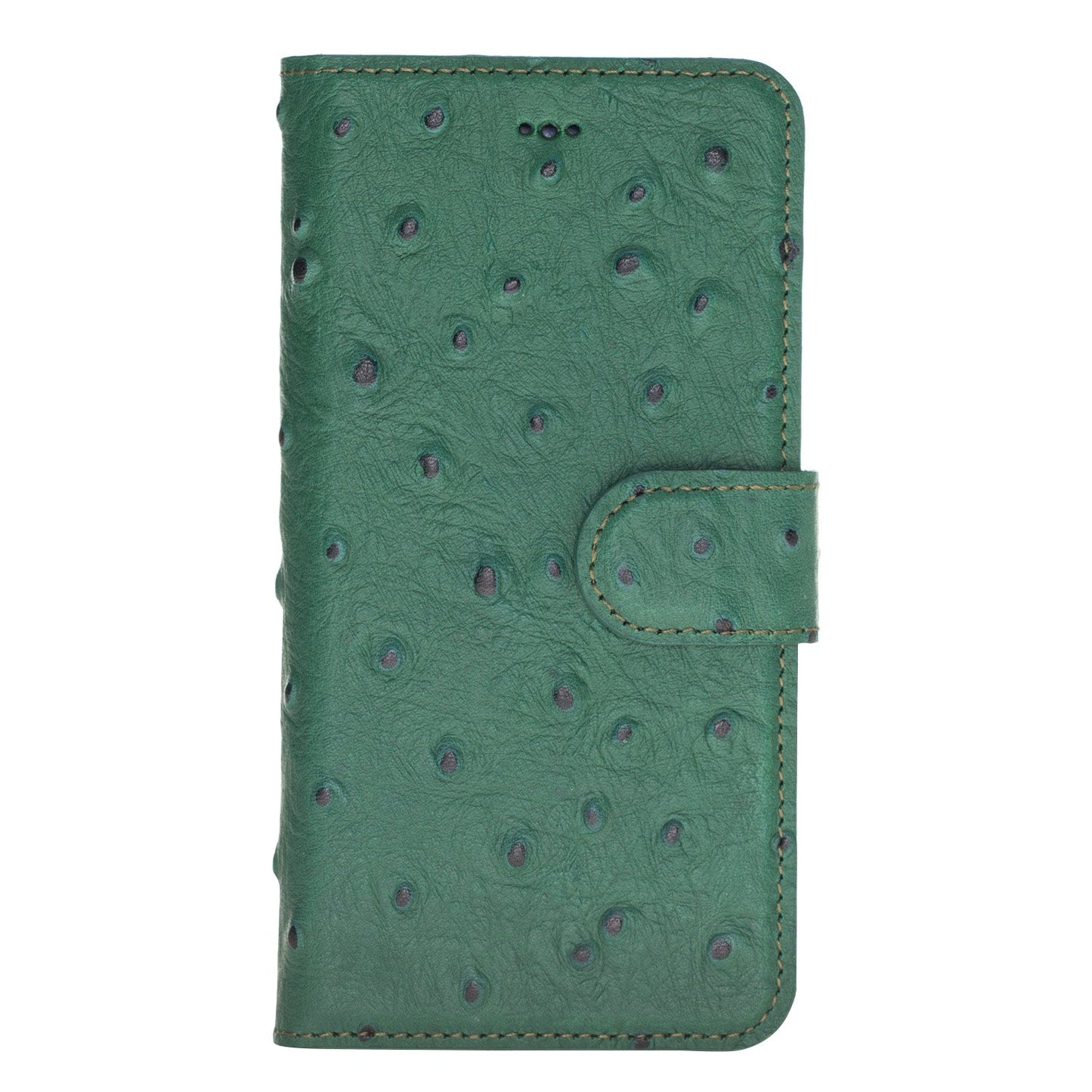 Apple iPhone X-XS Compatible Leather Wallet Case DE6 Green