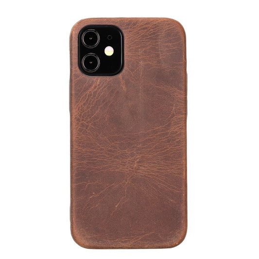 Apple iPhone 12 mini Compatible Leather Back Cover ROCK G2 Brown