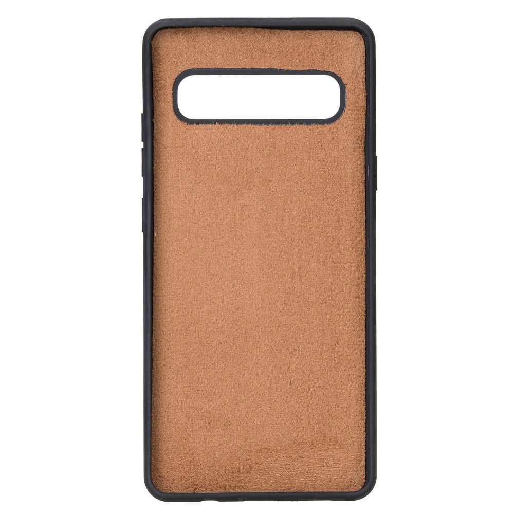 Samsung Galaxy S10 5G Compatible Leather Wallet Case RST2EF Brown