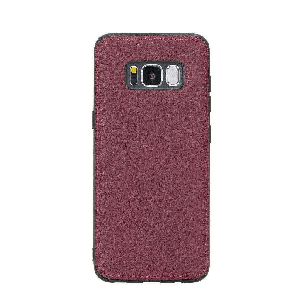 Samsung Galaxy S8 Compatible Leather Back Cover FL19 Claret Red