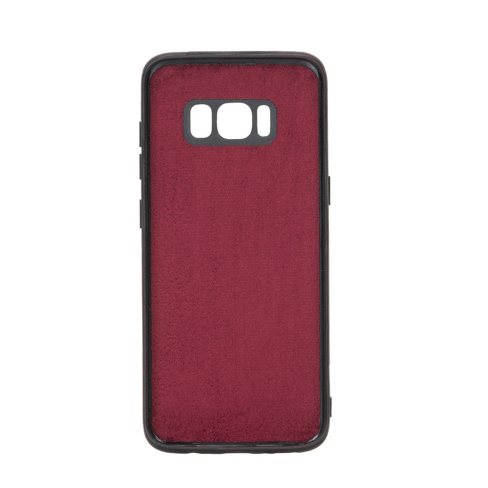 Samsung Galaxy S8 Compatible Leather Back Cover FL19 Claret Red