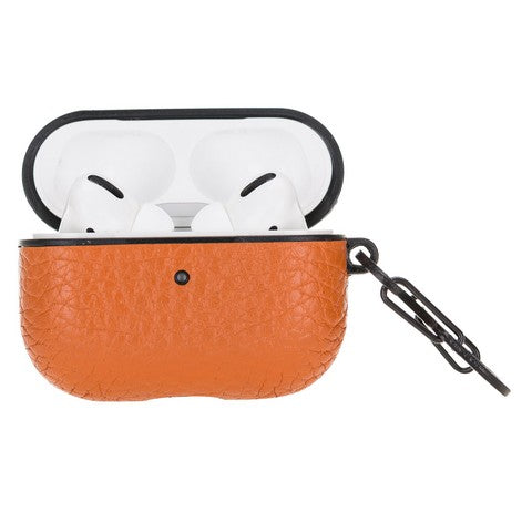 Apple AirPods Pro Compatible Leather Case Juni ERC11 Orange