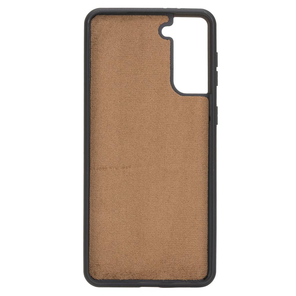 Samsung Galaxy S21 Compatible Leather Wallet Case RST2EF Brown