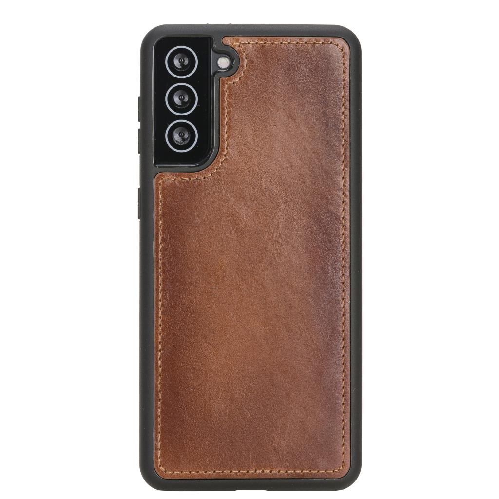 Samsung Galaxy S21 Plus Compatible Leather Wallet Case RST2EF Brown