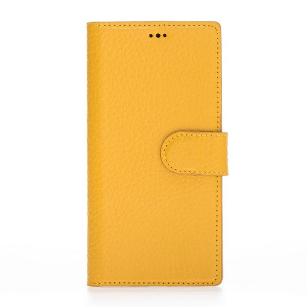 Samsung Galaxy Note 10 Compatible Leather Wallet Case FL12 Yellow