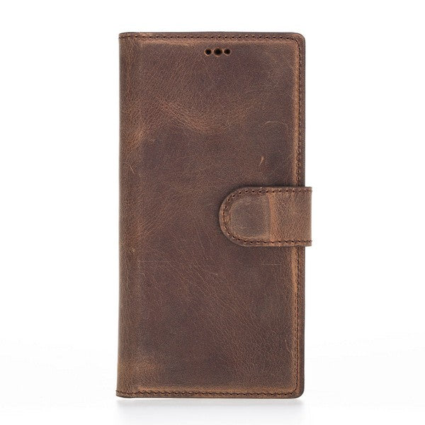 Samsung Galaxy Note 10 Compatible Leather Wallet Case G2 Antique Brown