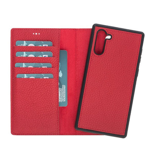 Samsung Galaxy Note 10 Compatible Leather Wallet Case ERC2 Red