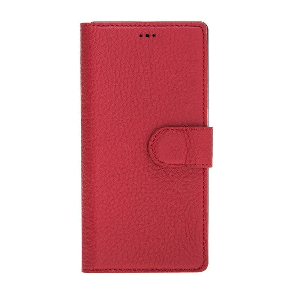 Samsung Galaxy Note 10 Compatible Leather Wallet Case ERC2 Red