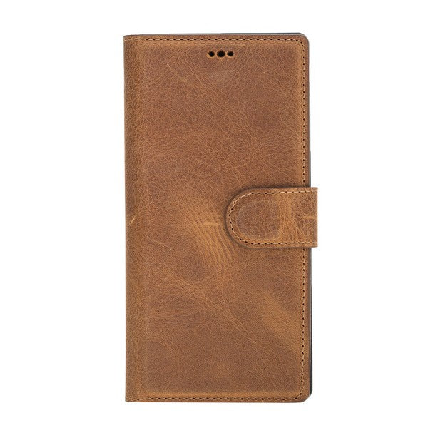 Samsung Galaxy Note 10 Compatible Leather Wallet Case G19 Tan