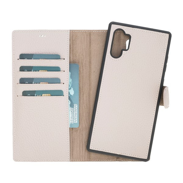 Samsung Galaxy Note 10 Plus Compatible Leather Wallet Case ERC3 Beige