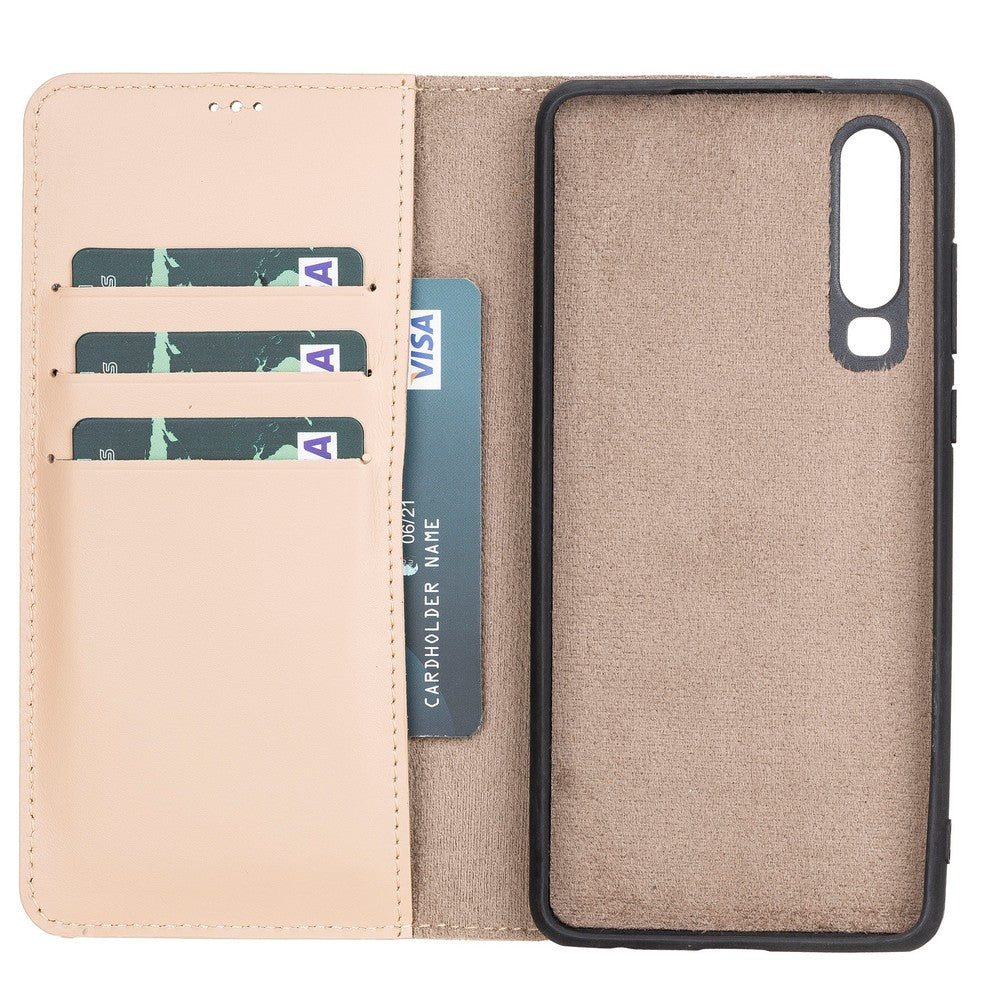 Huawei P30 Compatible Leather Wallet Case NU1 Pink