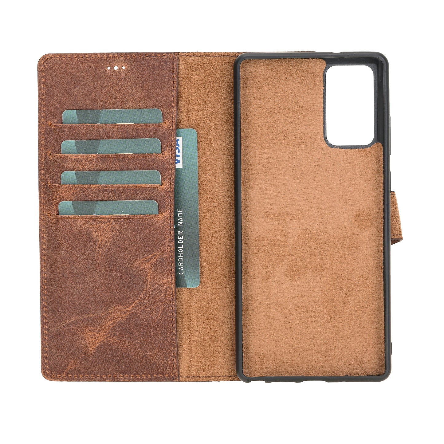 Samsung Galaxy Note 20 Compatible Leather Wallet Case G2 Brown