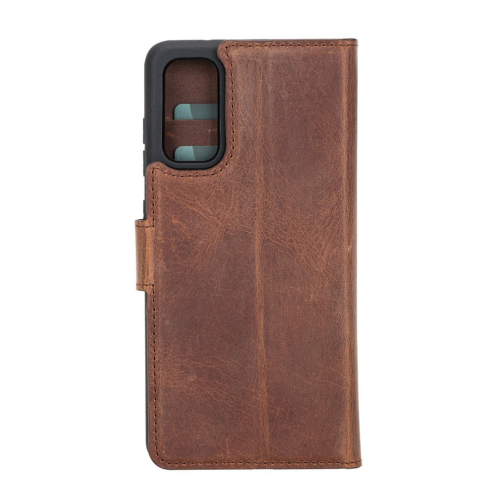 Samsung Galaxy S20 Compatible Leather Wallet Case G2 Brown