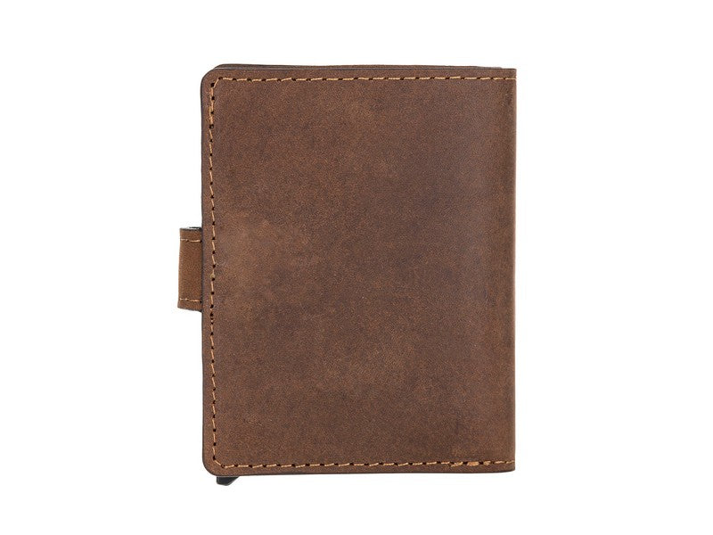 Palermo Leather Wallet with Card Holder Mechanism G2 Brown 