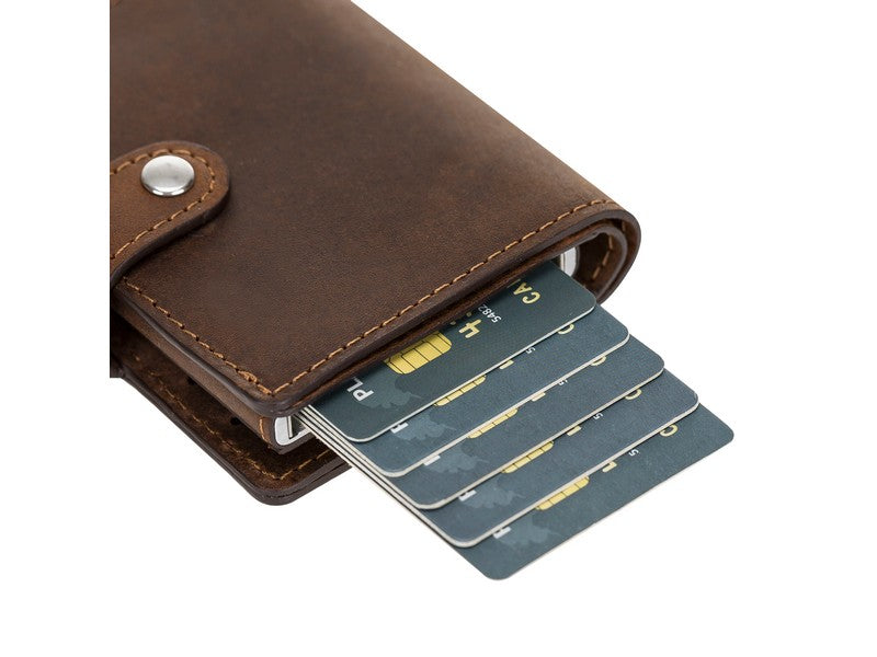 Palermo Leather Wallet with Card Holder Mechanism G2 Brown 