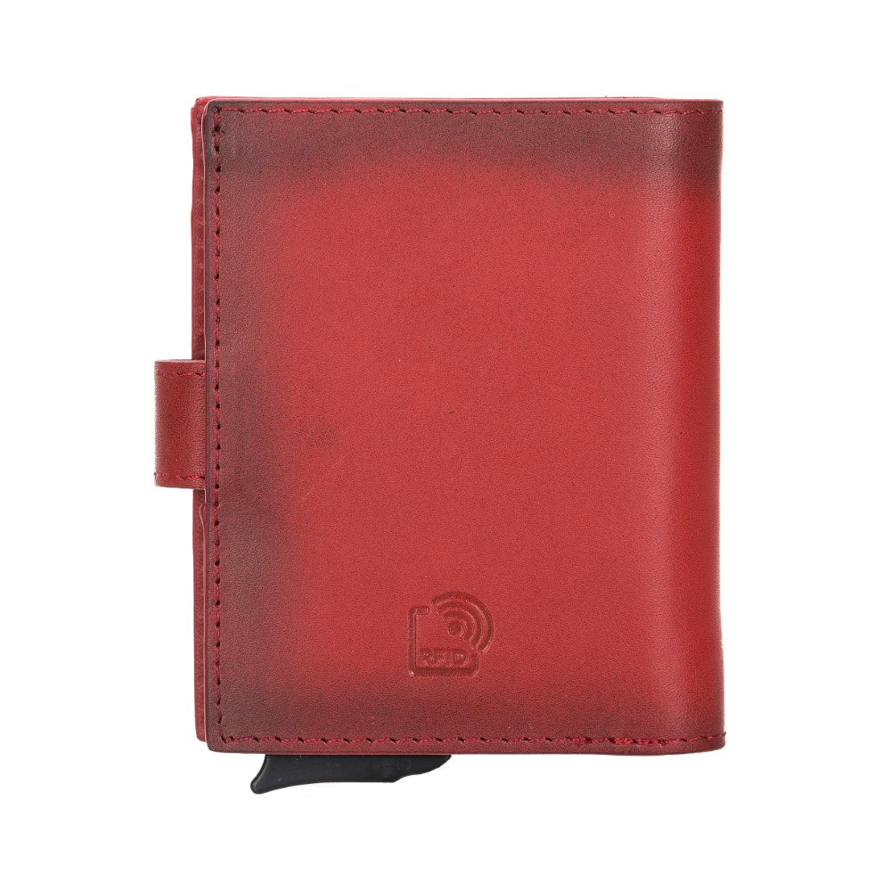 Palermo Leather Wallet with Card Holder Mechanism V4EF Red