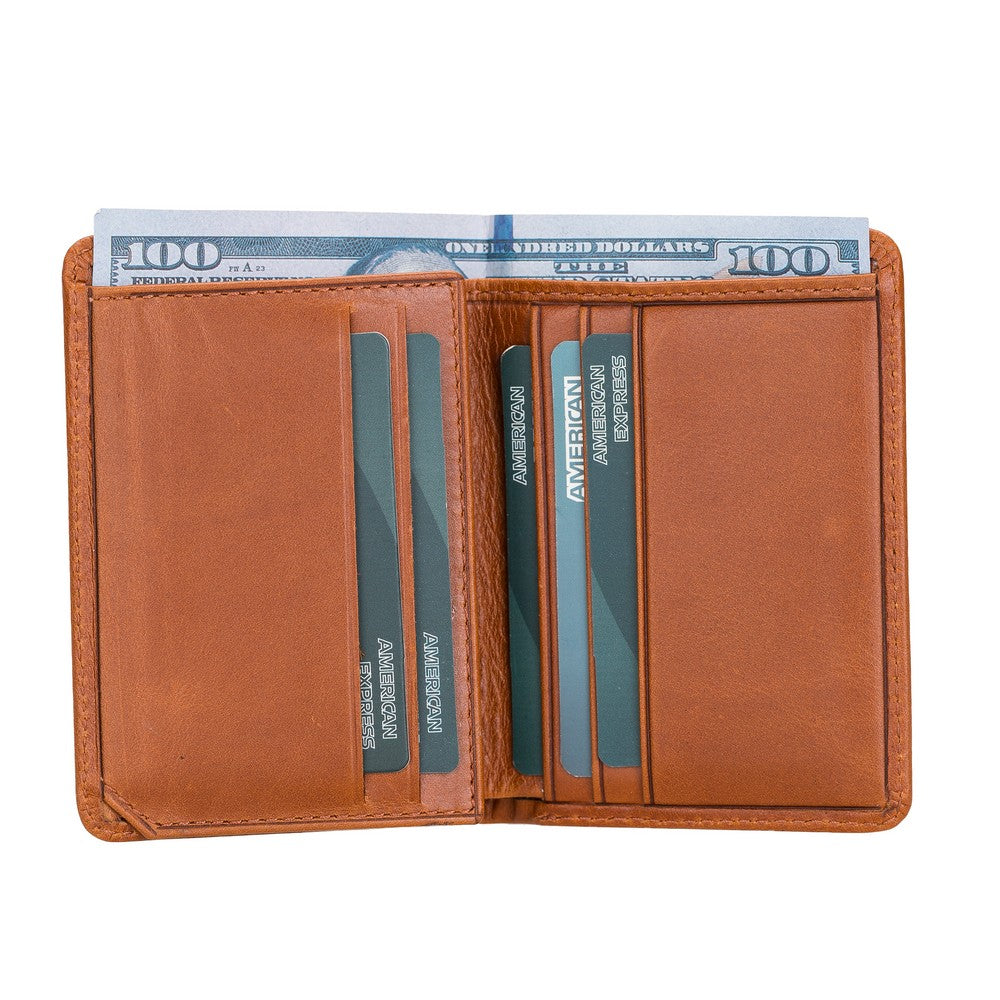 Simon Wallet, 7 Card Compartments, Tan